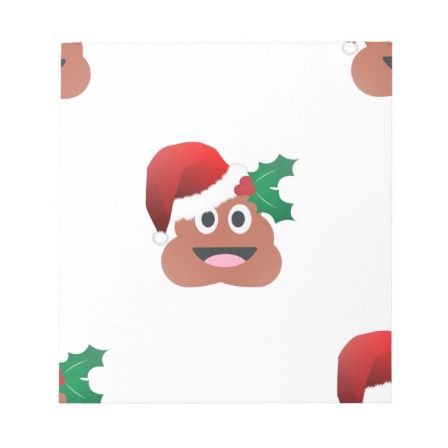 santa claus kackte emoji notizblock (Vorderseite)