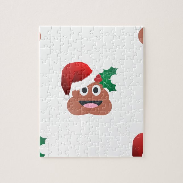 santa claus kackte emoji puzzle (Vertikal)