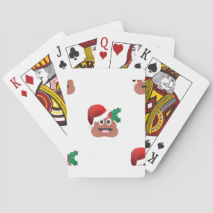 santa claus kackte emoji spielkarten
