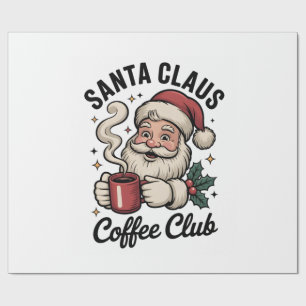 Santa Claus Kaffeeclub Koffein Weihnachten Geschenkpapier