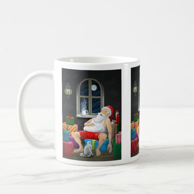 Santa Claus Kaffeezeit Kaffeetasse (Links)