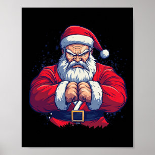 Santa Claus Karate - Japan Martial Arts Weihnachte Poster