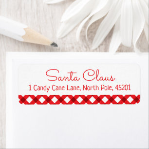 Santa Claus Kariertes Adressetikett