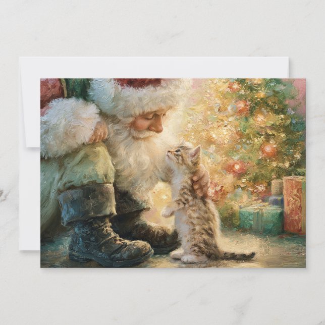 Santa Claus Kätzchen Katze Weihnachten  (Vorderseite)