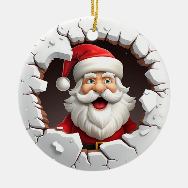 Santa Claus Keramik Ornament (Vorne)