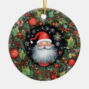 Santa Claus Keramik Ornament