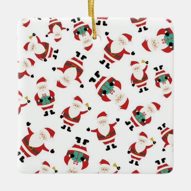 Santa Claus Keramikornament (Vorderseite)