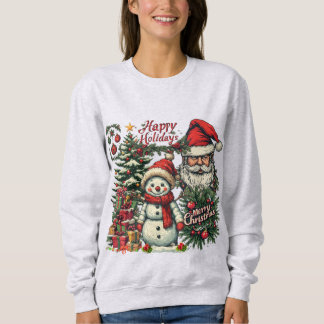 Santa Claus kommt mit einem Grey Sweatshirt