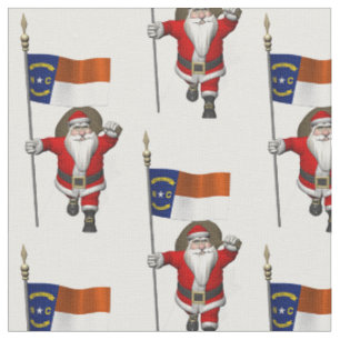 Santa Claus kommt nach North Carolina Stoff