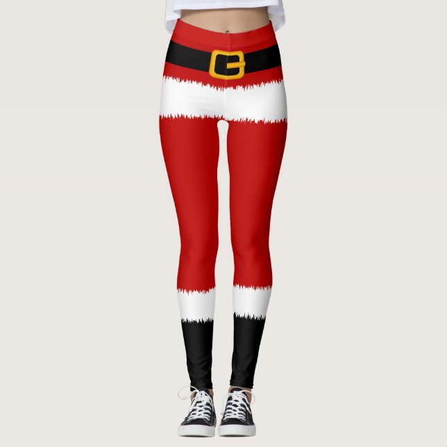 Santa Claus Kostüme Weihnachten-Leggings Leggings (Vorderseite)