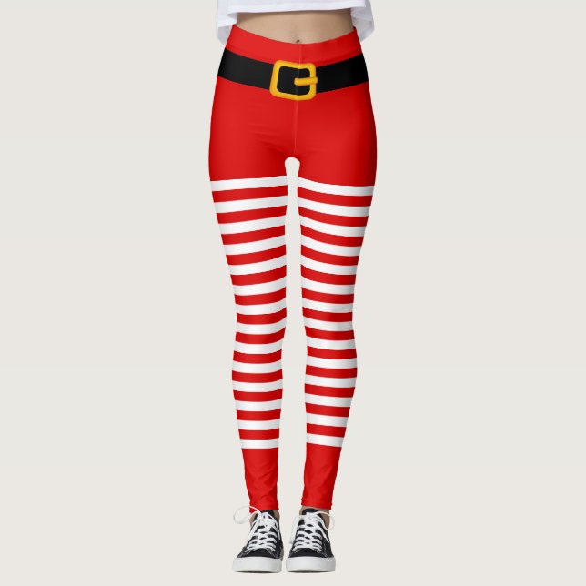 Santa Claus Kostüme Weihnachten-Leggings Leggings (Vorderseite)