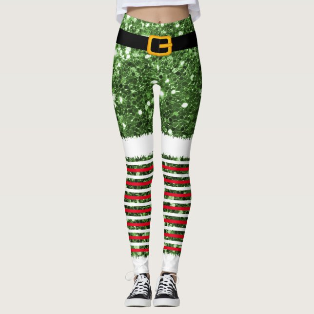 Santa Claus Kostüme Weihnachten-Leggings Leggings (Vorderseite)