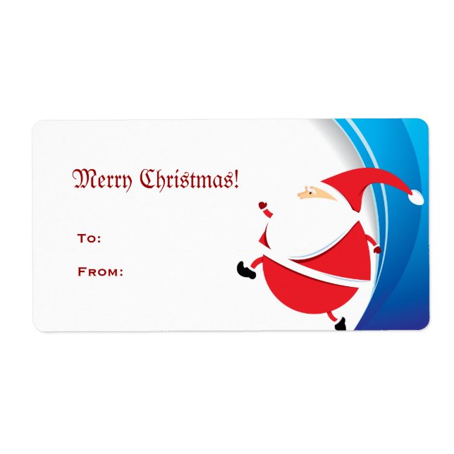 Santa Claus Label Frohe Weihnachten (Vorne)