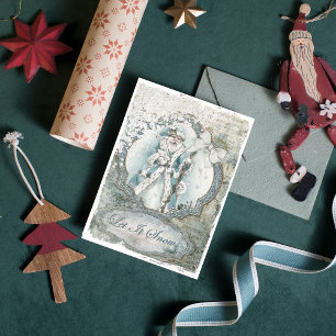 Santa Claus Lassen Sie es Snow Blue Scrapbook Papi