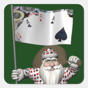 Santa Claus Lieben Poker spielen Aufkleber