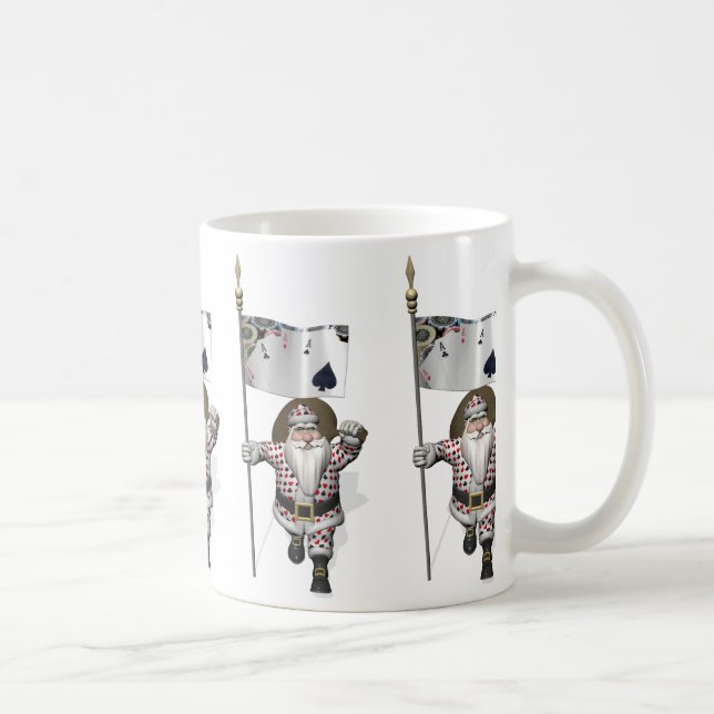 Santa Claus Lieben Poker spielen Kaffeetasse (Rechts)