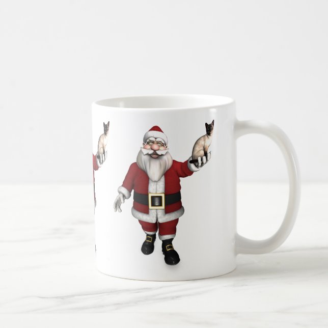 Santa Claus Lieben Siam Katzen Kaffeetasse (Rechts)