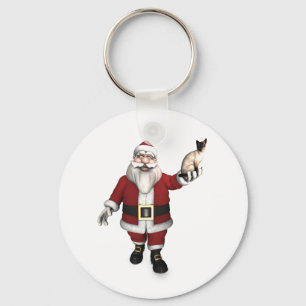 Santa Claus Lieben Siam Katzen Schlüsselanhänger