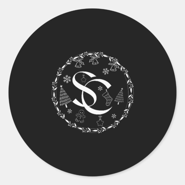 Santa Claus Logo Design  Runder Aufkleber (Vorderseite)