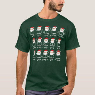 Santa Claus Math Strichmännchens Weihnachtsmatte T-Shirt