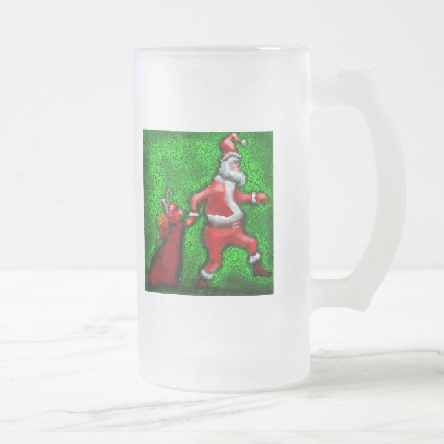 Santa Claus Mattglas Bierglas (Rechts)