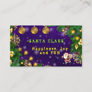 Santa Claus Merry Christmas Business Card Visitenkarte