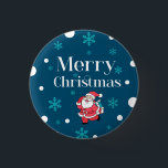 Santa Claus Merry Christmas Button<br><div class="desc">Weihnachtsmann Frohe Weihnachtsknopf.</div>