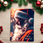 Santa Claus Merry Christmas Feiertagskarte<br><div class="desc">Der Weihnachtsmann steht vor dem Foto Image. Feiern Sie die Weihnachtsfreuden mit dieser wunderschön gestalteten Grußkarte mit einem traditionellen Portrait des Weihnachtsmanns. Diese Karte ist nicht nur Vintag, sondern hat auch eine moderne Touch, sodass sie eine perfekte Mischung aus Alt und Neu ist. Ein atemberaubendes festliches Santa Art Grafikbild. Der...</div>