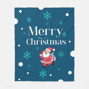 Santa Claus Merry Christmas Fleecedecke