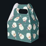 Santa Claus Merry Christmas Geschenkschachtel<br><div class="desc">Niedliche Abbildung von drei Weihnachtssichtern. Ideal für die Ferienzeit.</div>