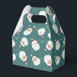 Santa Claus Merry Christmas Geschenkschachtel<br><div class="desc">Niedliche Abbildung von drei Weihnachtssichtern. Ideal für die Ferienzeit.</div>