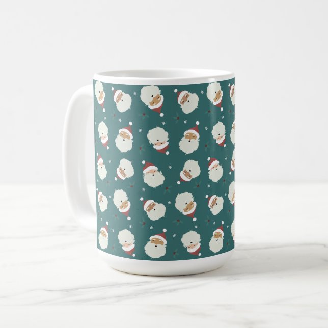 Santa Claus Merry Christmas Kaffeetasse (Vorderseite Links)