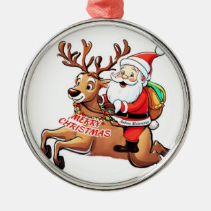 Santa Claus Merry Christmas Ornament Aus Metall
