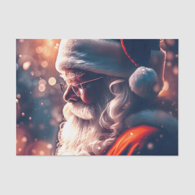 Santa Claus Merry Christmas Seidenpapier (Vorderseite)