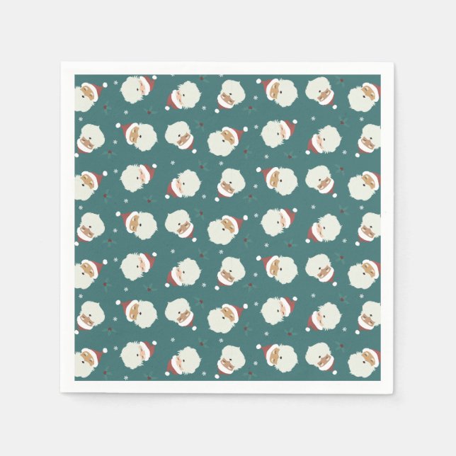 Santa Claus Merry Christmas Serviette (Vorderseite)