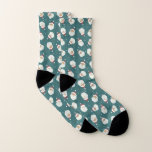 Santa Claus Merry Christmas Socken<br><div class="desc">Niedliche Abbildung von drei Weihnachtssichtern. Ideal für die Ferienzeit.</div>