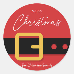 Santa Claus Merry Christmas Sticker - individuell 
