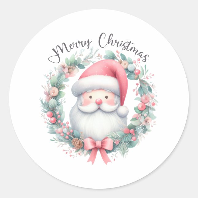 Santa Claus Merry Christmas Stickers (Vorderseite)
