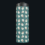 Santa Claus Merry Christmas Thermosbecher<br><div class="desc">Niedliche Abbildung von drei Weihnachtssichtern. Ideal für die Ferienzeit.</div>