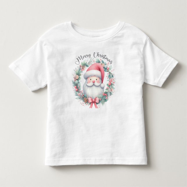 Santa Claus Merry Christmas Toddler Shirt (Vorderseite)