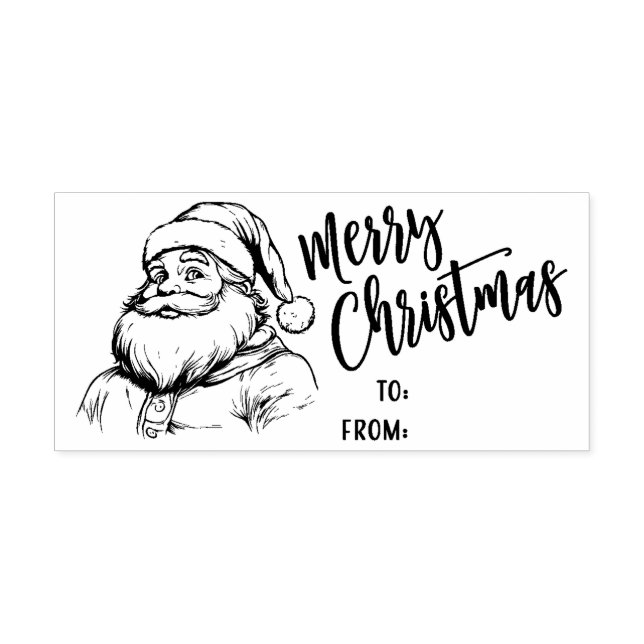 Santa Claus Merry Weihnachts-Briefmarke Permastempel (Design)
