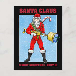Santa Claus Merry Weihnachtskarte Feiertagspostkarte