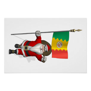 Santa Claus mit Abtritt von Los Angeles CA Poster