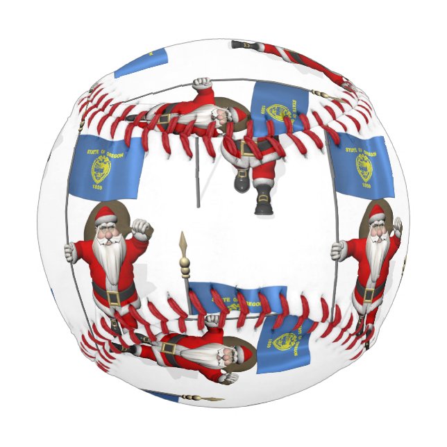 Santa Claus mit der Flagge von Oregon Baseball (Rückseite)