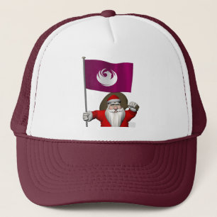 Santa Claus mit der Flagge von Phoenix AZ Truckerkappe