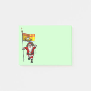 Santa Claus mit Fahne von New Brunswick CDN Post-it Klebezettel