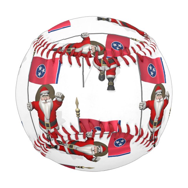 Santa Claus mit Flagge Baseball (Rückseite)
