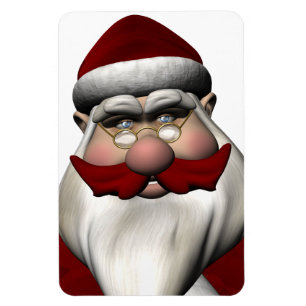 Santa Claus mit Red Mustache Magnet