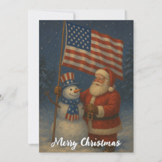 Santa Claus mit Schneemann Weihnachten
