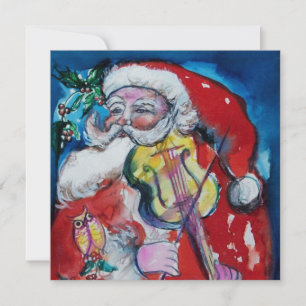 SANTA CLAUS MIT VIOLIN - CHRISTMAS PARTY Ice Einladung